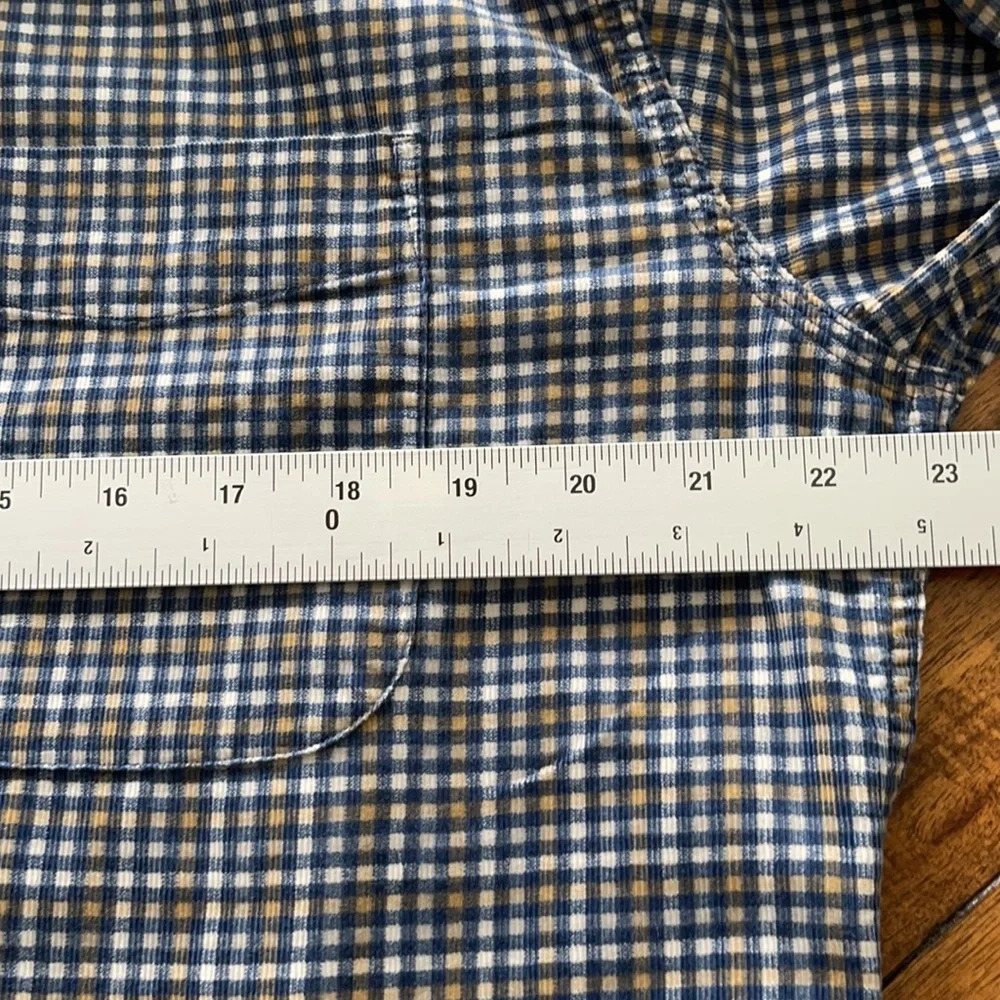 John Ashford Long Sleeve Soft checkered Casual Dress Shirt Men sz M - Picture 7 of 11